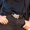 Large buckle belts add style and character