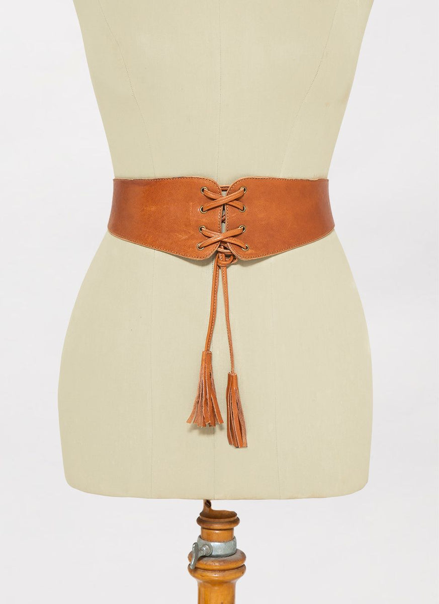 Elia brown leather corset belt – JuanjoGallery