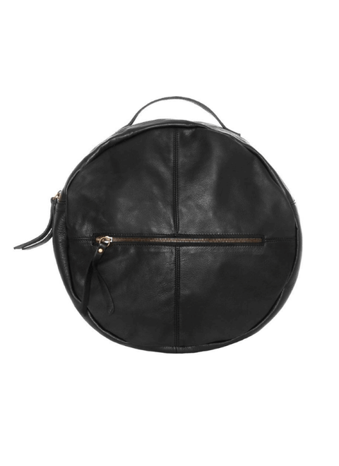 Women's Leather Backpack Black LP