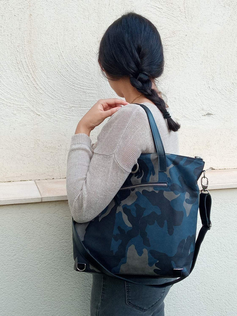 Bolsos de piel camuflaje: originales, elegantes y unisex