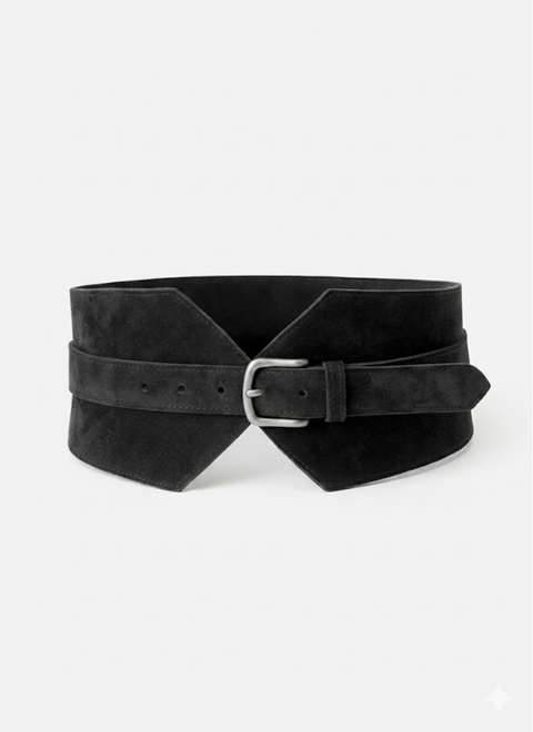 Cinturón Ancho Ante Marrón Antonia