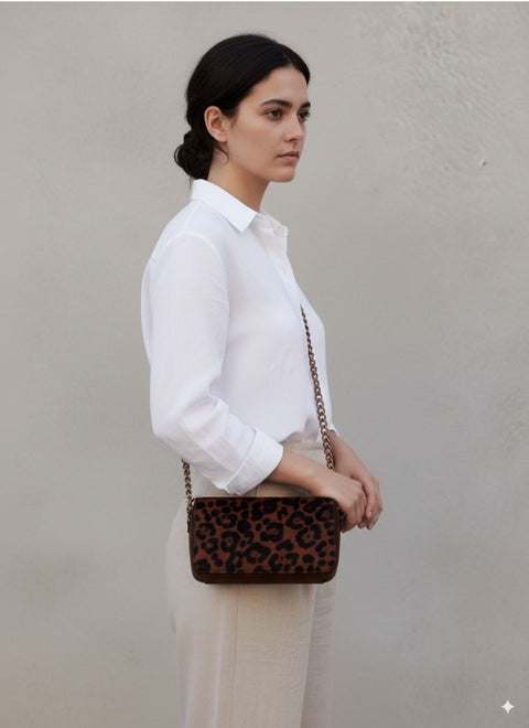 Leopard Party Bag Iris