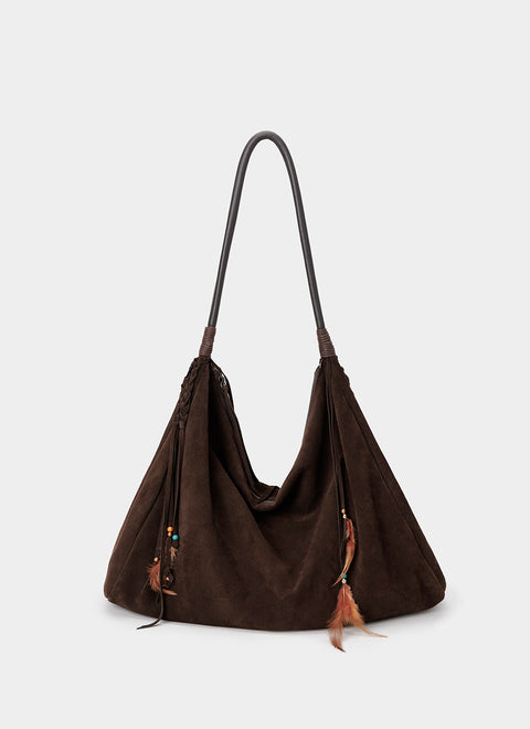Bolso Ante Marrón Oscuro Maya