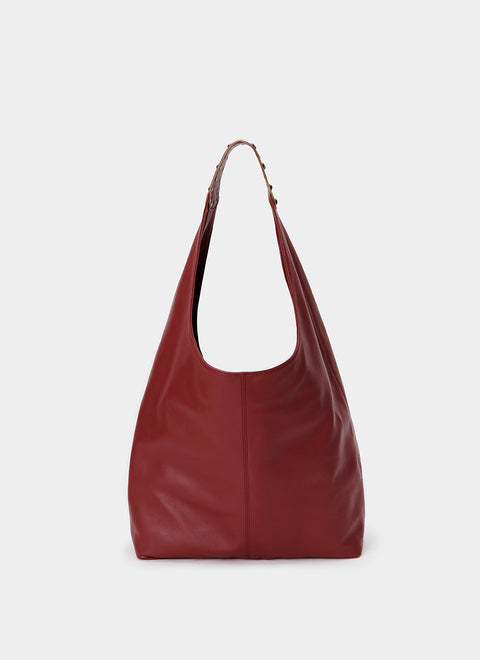 Bolso Hobo Burgundy Leather