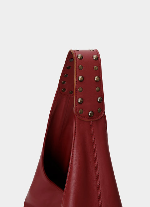 Bolso Hobo Burgundy Leather