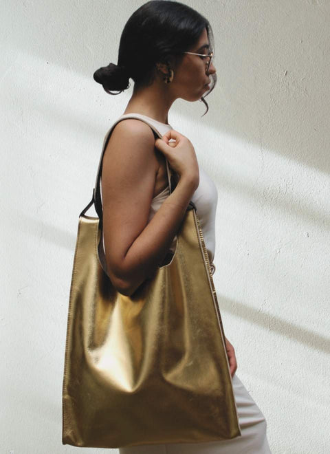 Bolso Metalizado Dorado T-Shirt