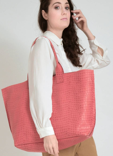 Bolso Grande Piel Negro Maxi