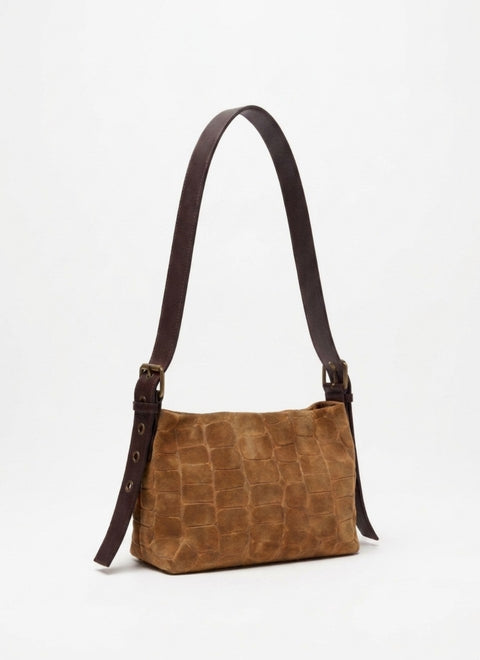 Bolso Serraje Bandolera Camel Coco