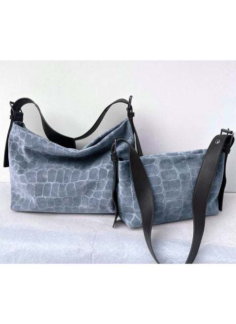 Bolso Serraje Bandolera Azul Coco