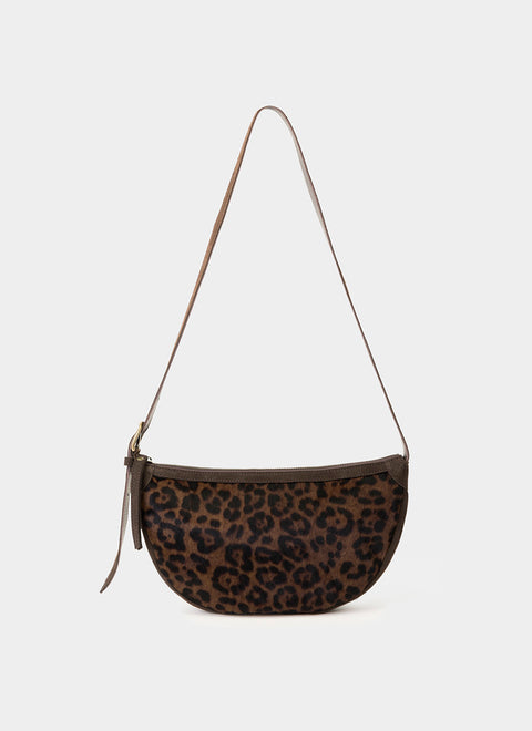 Leopard and Brown Suede Helen Bag