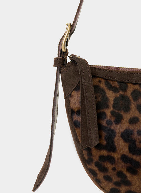Leopard and Brown Suede Helen Bag