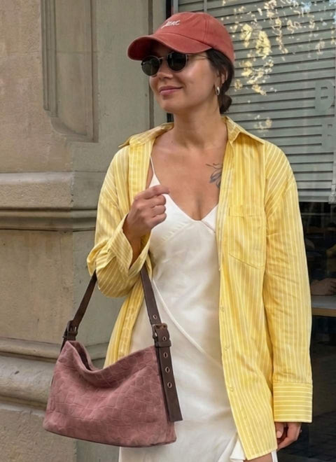 Bolso Serraje Bandolera Camel Coco