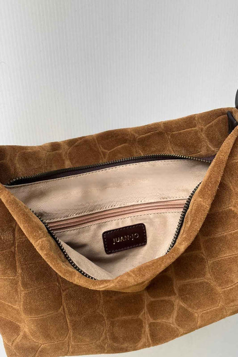 Bolso Serraje Bandolera Camel Coco