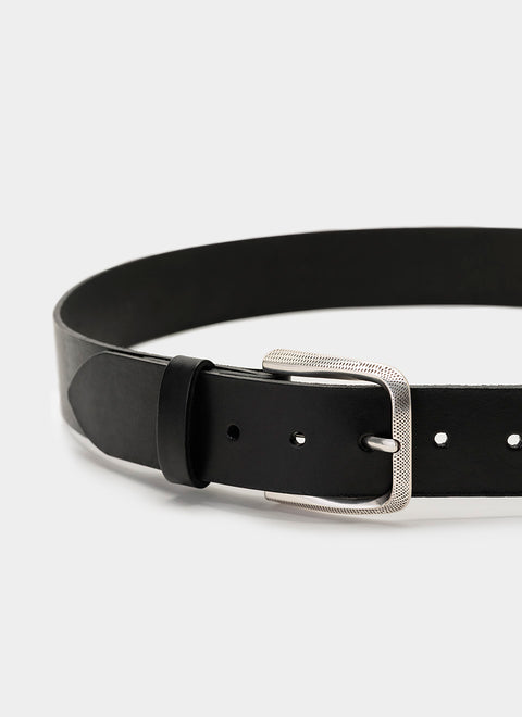 Alex Brown Leather Belt with Gold Buckle