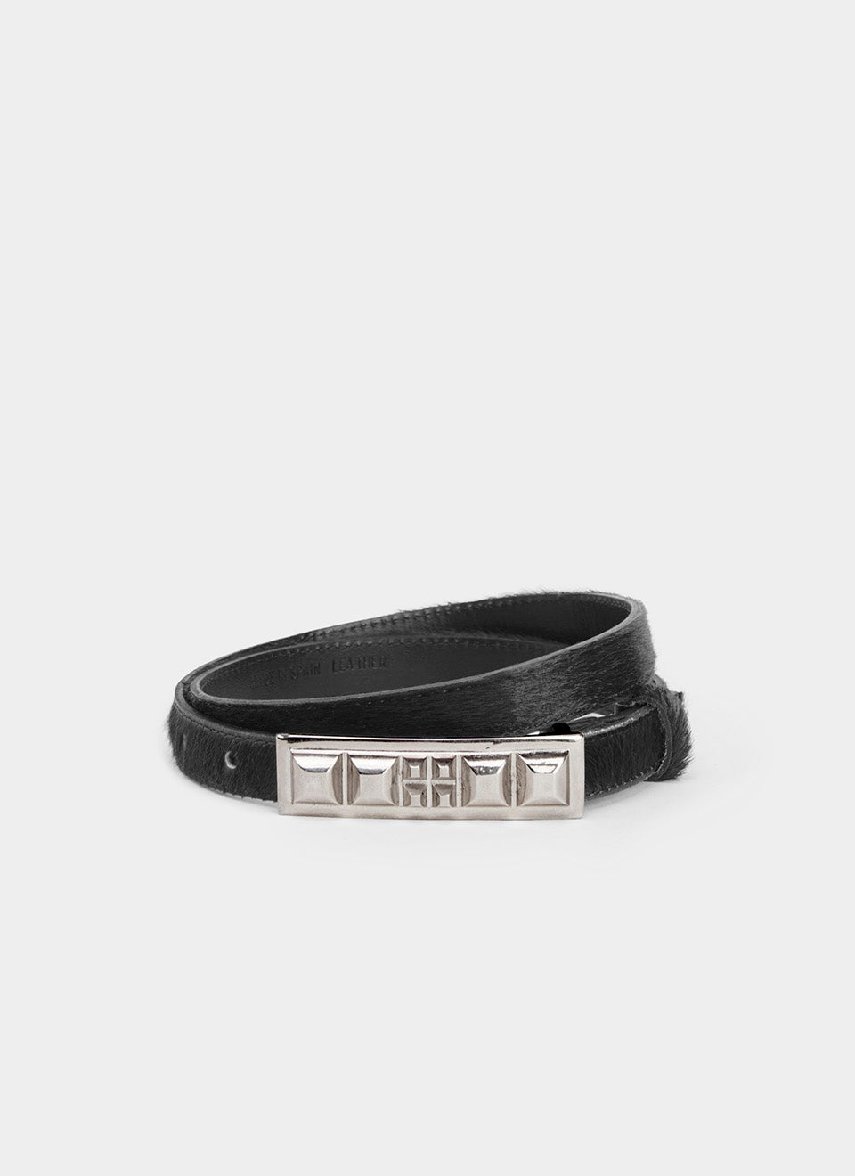 JUAN JO Black Leather Silver Buckle Belt Wide Black Belt With Silver Studs | JUAN-JO | Wolf & Badger main image 4