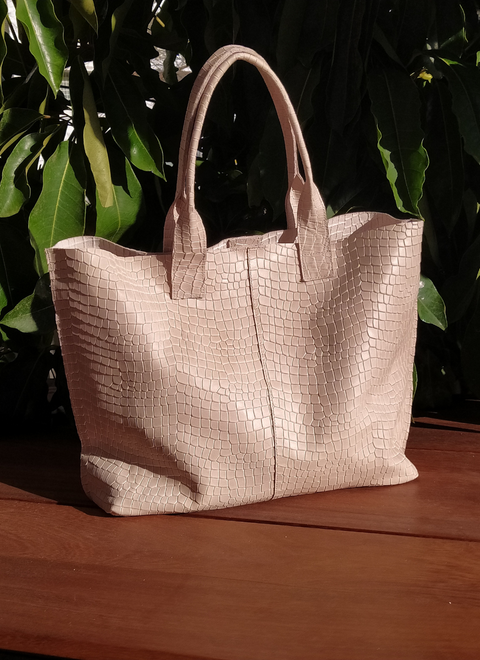 Bolso grande maxi beige