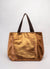 Metallic Bronze Leather Shopping Bag