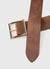Cinturón marrón mujer con hebilla cuadrada