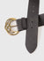Cinturón Negro Mujer Hebilla Art Decó