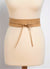 Woman Cream Leather Mini Studded Belt
